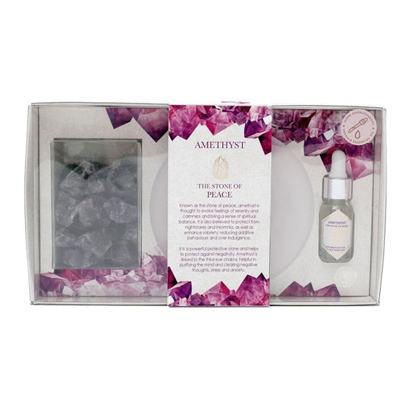 Amethyst Crystal Oil Diffuser Tray Home Fragrance Secret Halo 