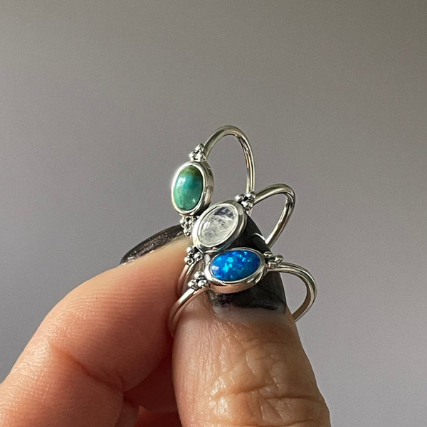 Aurelia Gemstone Ring Rings Secret Halo