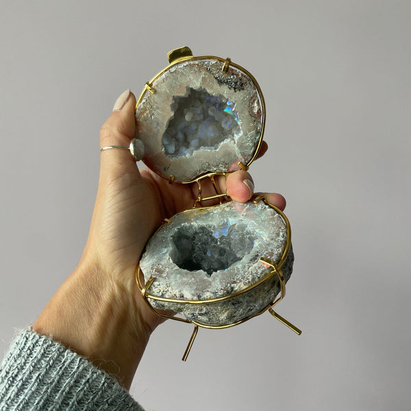 Crystal Geode Ring Box - Athena Geode Ring Boxes Secret Halo