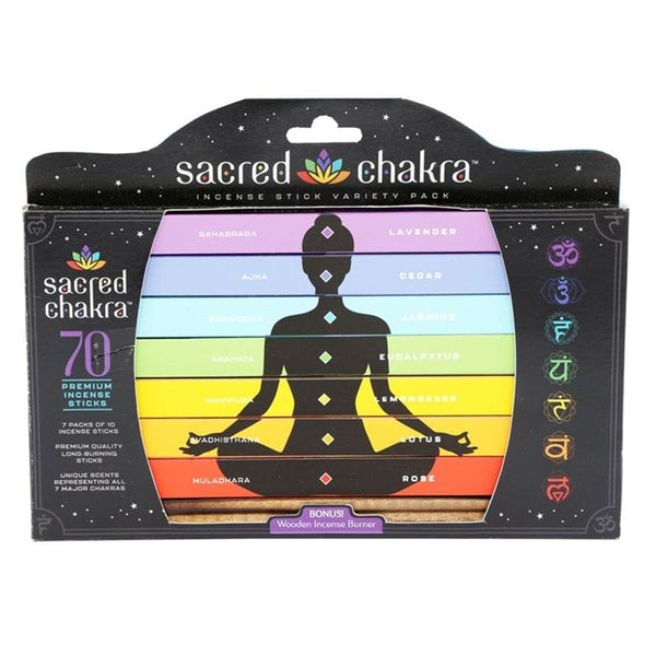 Sacred Chakra Incense Stick Gift Pack Home Fragrance Secret Halo 