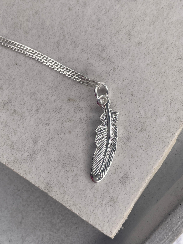 Silver Feather Necklace Necklaces & Pendants Secret Halo 