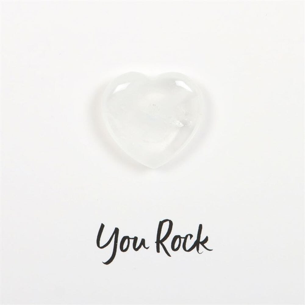 You Rock Clear Quartz Crystal Heart Greeting Card Cards Secret Halo 