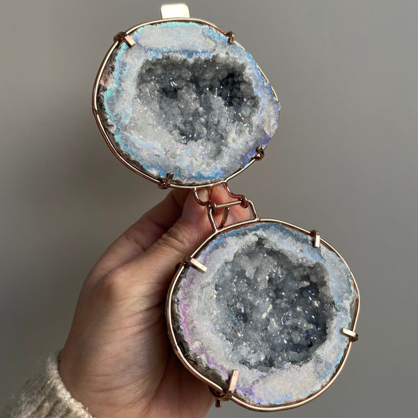 Crystal Geode Ring Box - Flora Geode Ring Boxes Secret Halo