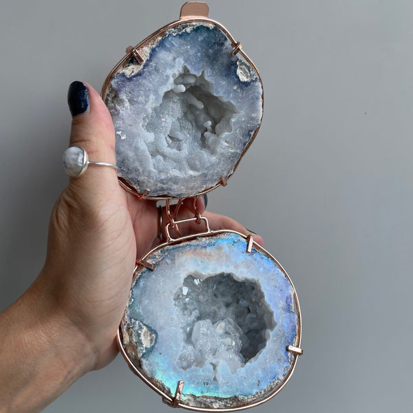 Crystal Geode Ring Box - Iris Geode Ring Boxes Secret Halo