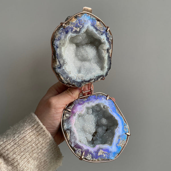 Crystal Geode Ring Box - Theia Geode Ring Boxes Secret Halo