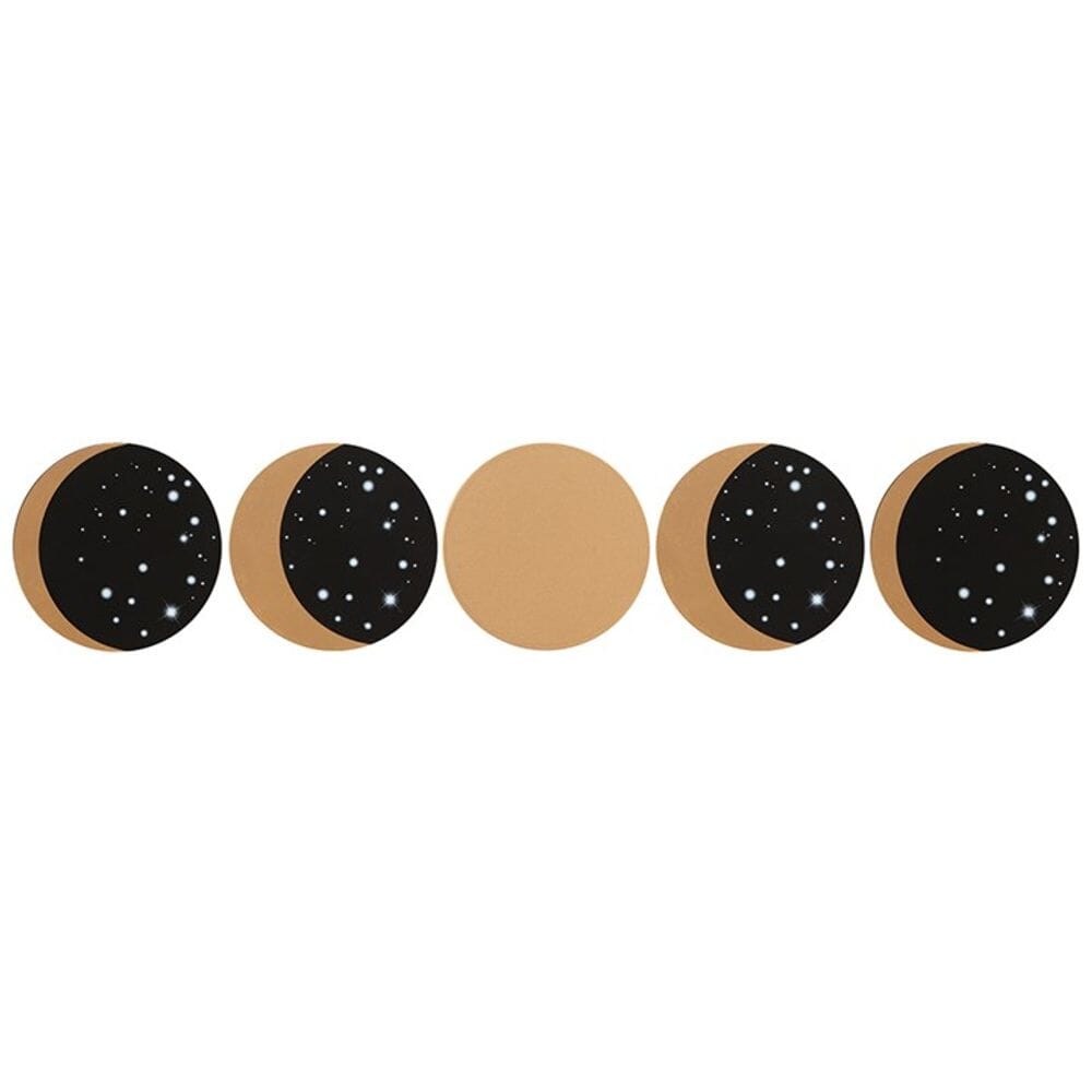 Moon Phases 5-Piece Coaster Set Coasters N/A 
