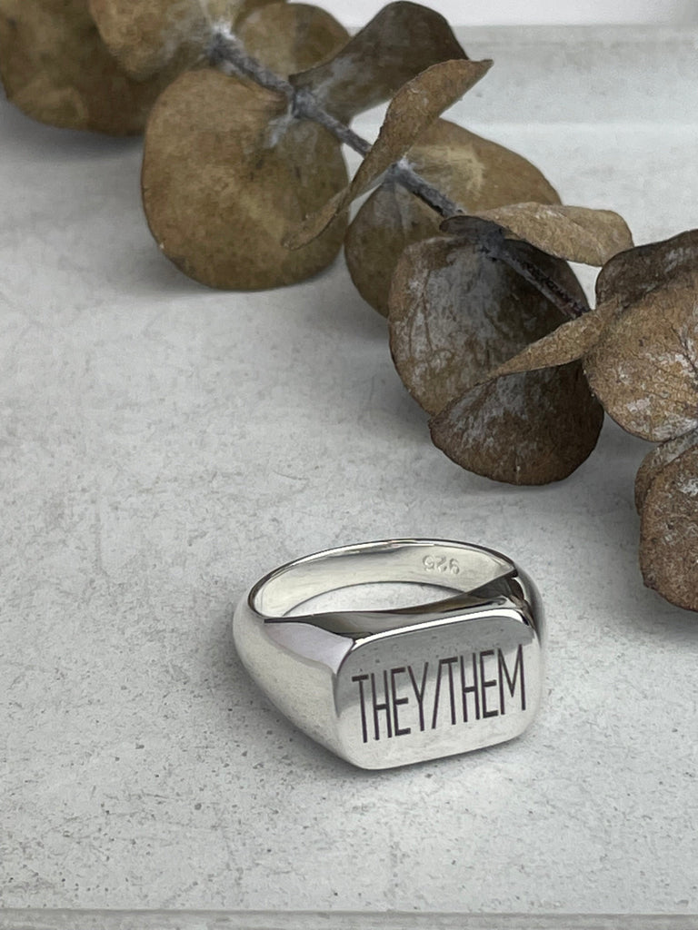 They/Them Signet Ring Rings Secret Halo 