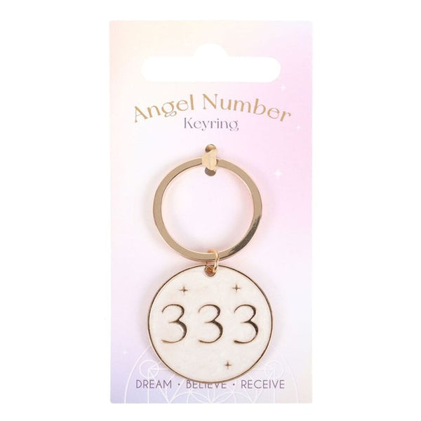 333 Angel Number Keyring Keyrings Secret Halo 