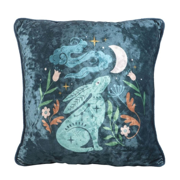 35cm Square Midnight Hare Cushion Decor Secret Halo 