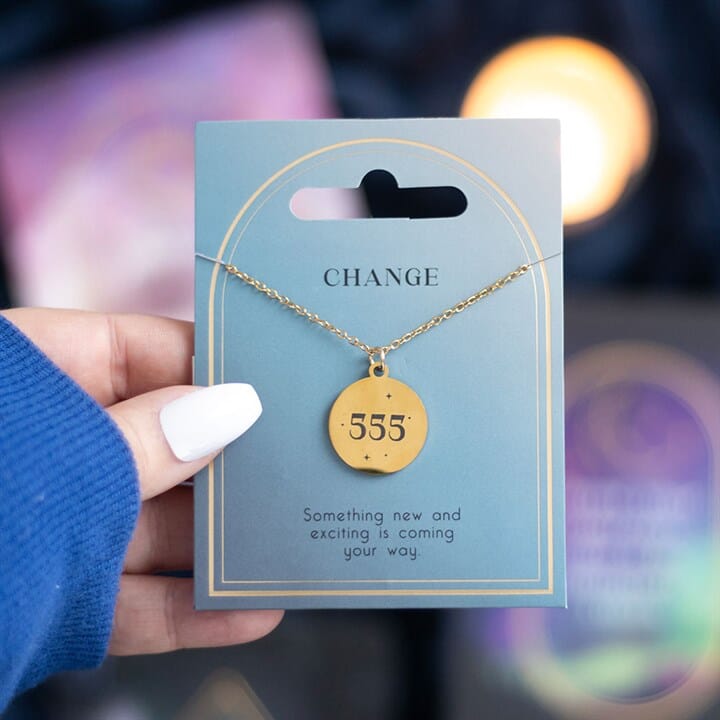 555 Angel Number Change Necklace Necklaces & Pendants Secret Halo 