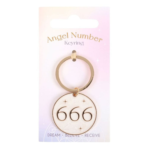 666 Angel Number Keyring Keyrings Secret Halo 