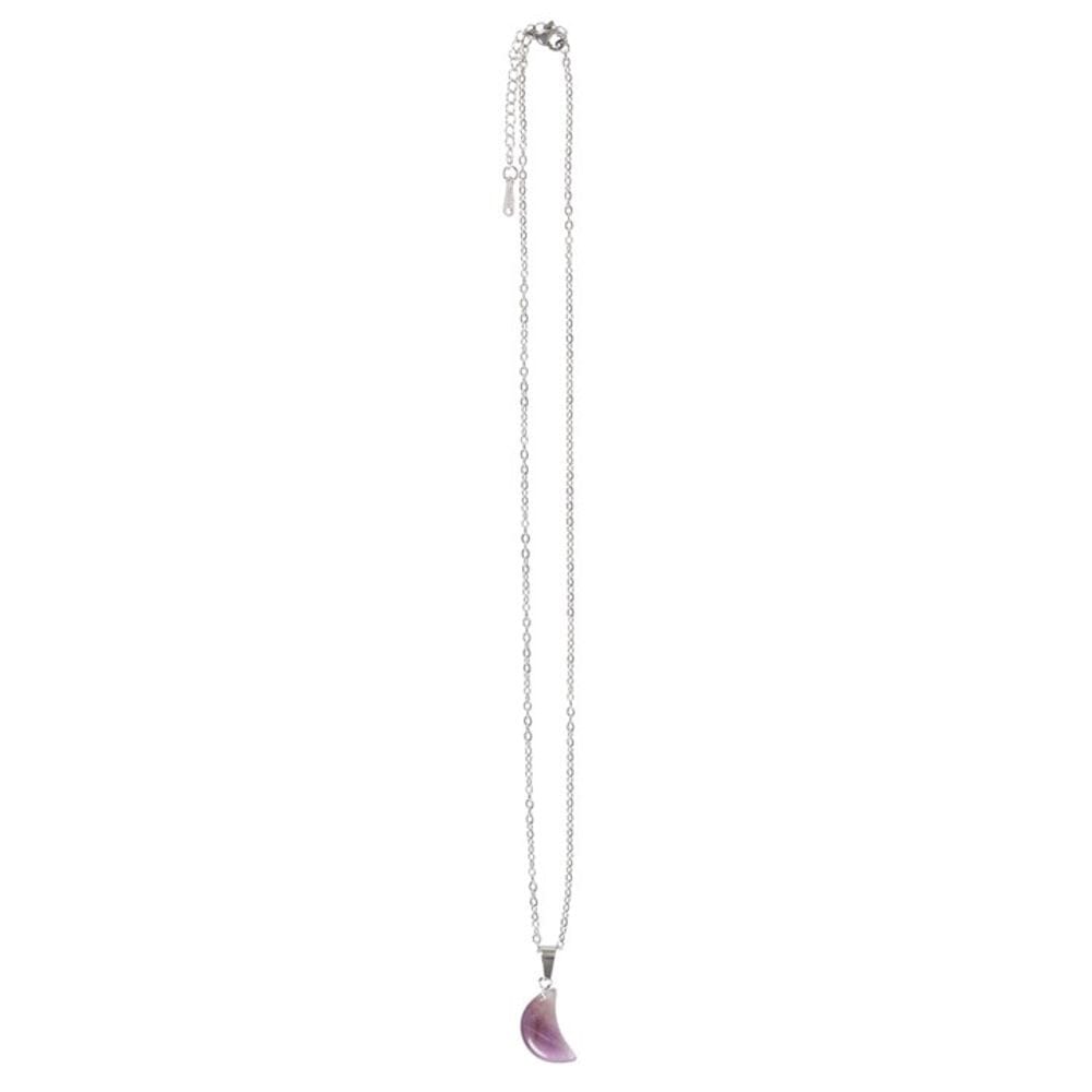 Amethyst Crystal Moon Necklace on Greeting Card Necklaces & Pendants Secret Halo 