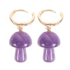 Amethyst Crystal Mushroom Earrings Earrings Secret Halo 