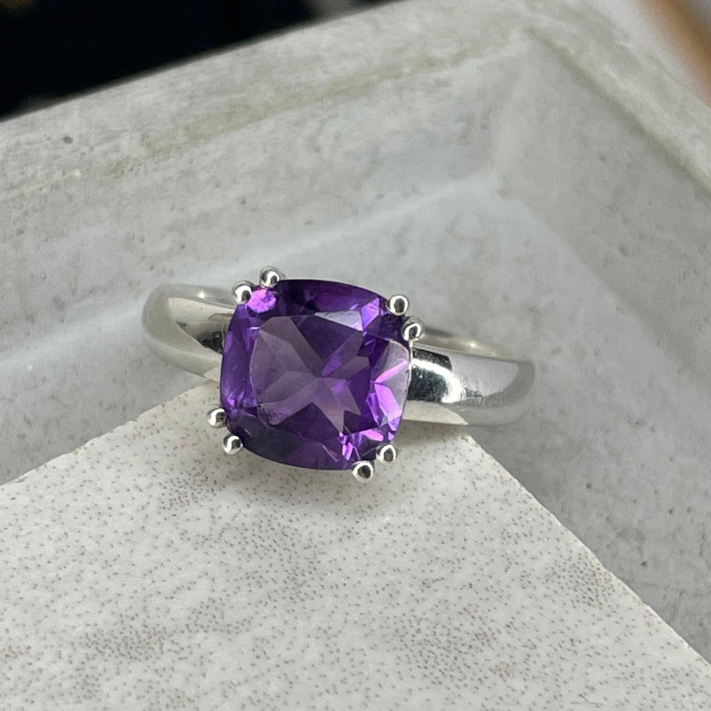 Amethyst Crystal Ring Rings Secret Halo 