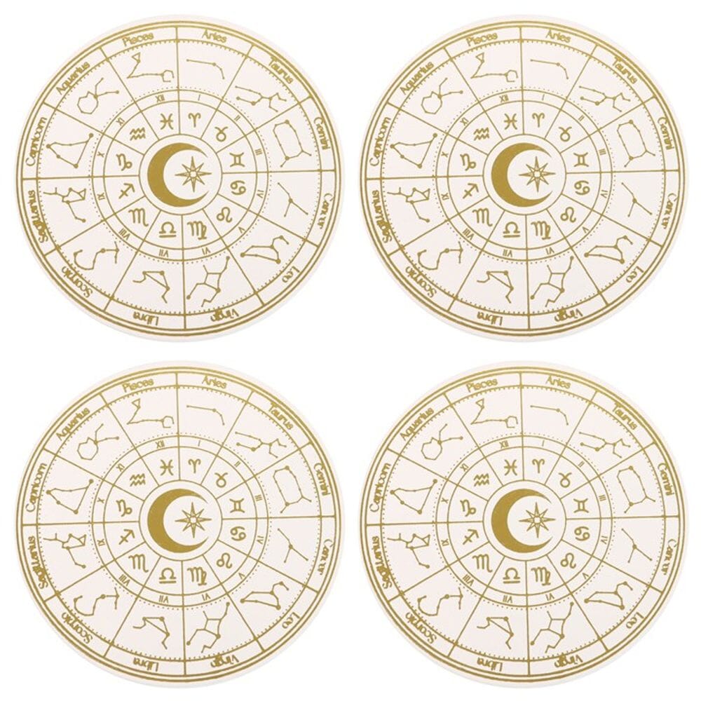 Astrology Wheel Coaster Set Coasters Secret Halo 