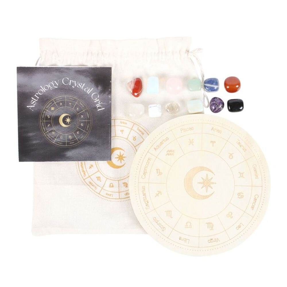 Astrology Wheel Crystal Grid Set Crystals Secret Halo 