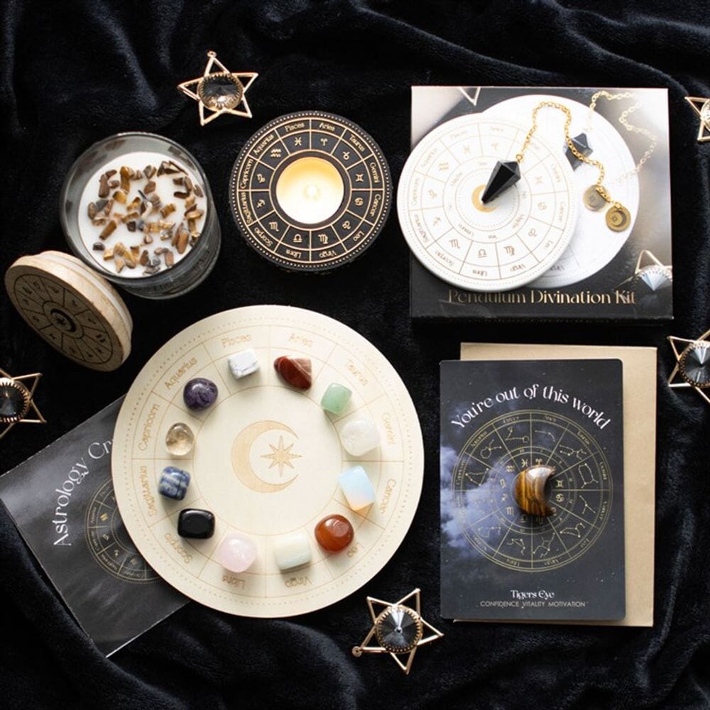 Astrology Wheel Crystal Grid Set Crystals Secret Halo 