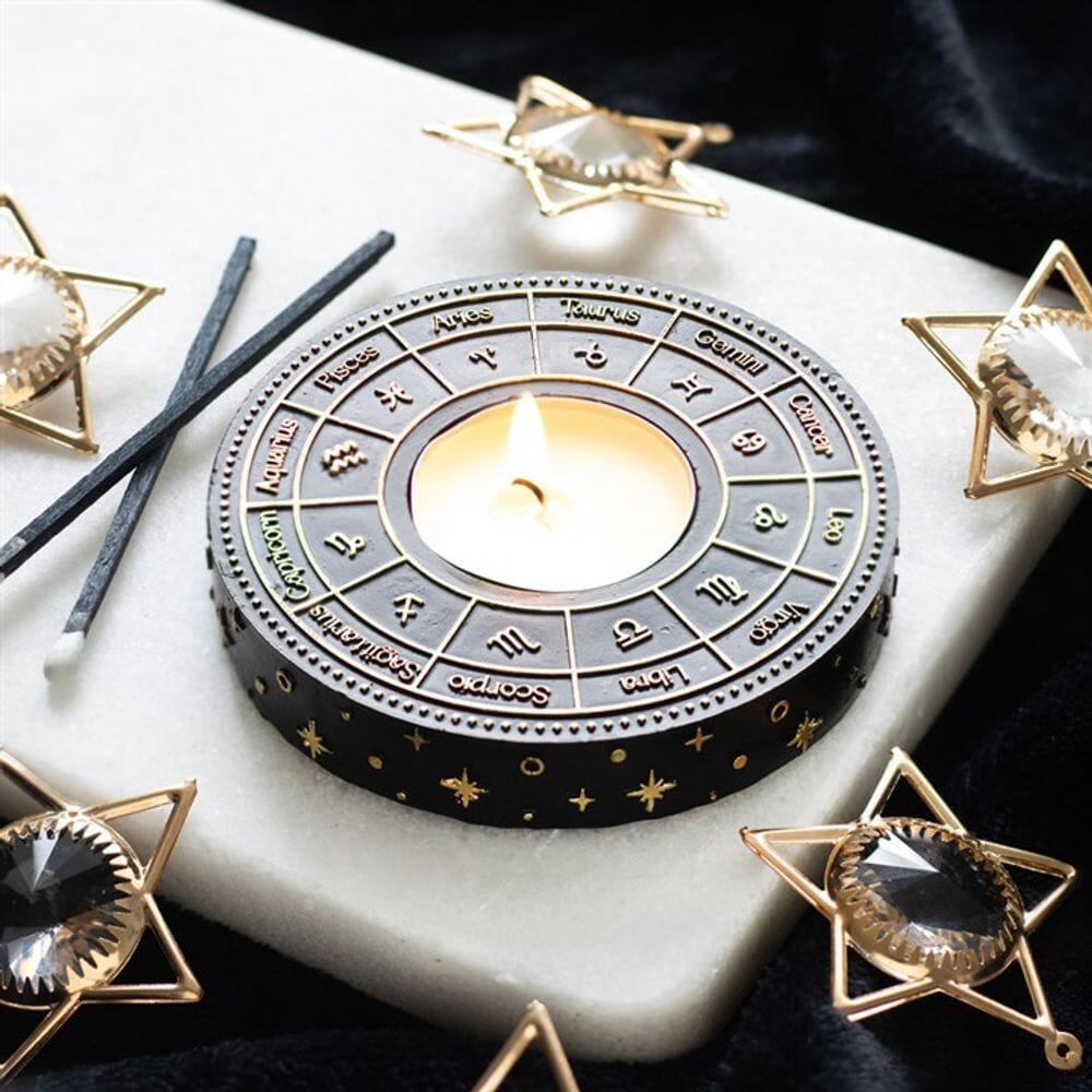 Astrology Wheel Tealight Candle Holder Candle Holders Secret Halo 