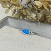 Aurelia Gemstone Ring Rings Secret Halo Blue Opal XXS 