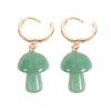 Aventurine Crystal Mushroom Earrings Earrings Secret Halo 