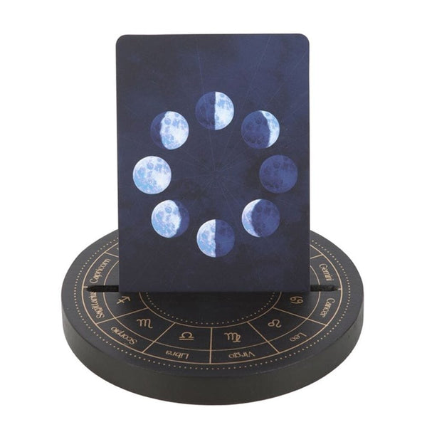 Black Astrology Wheel Tarot Card Stand Decor Secret Halo 