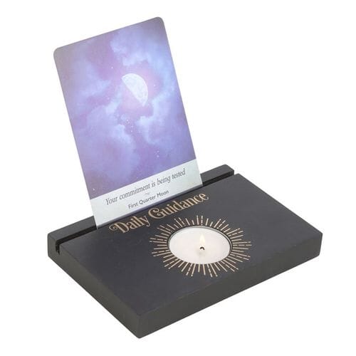 Black Daily Guidance Tarot Card Stand Tealight Holder Tealight Holders N/A 