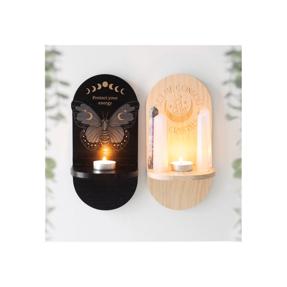 Black Moth Altar Shelf Decor Secret Halo 