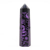 Black Obsidian Point Mystic Purple Crystals Secret Halo 