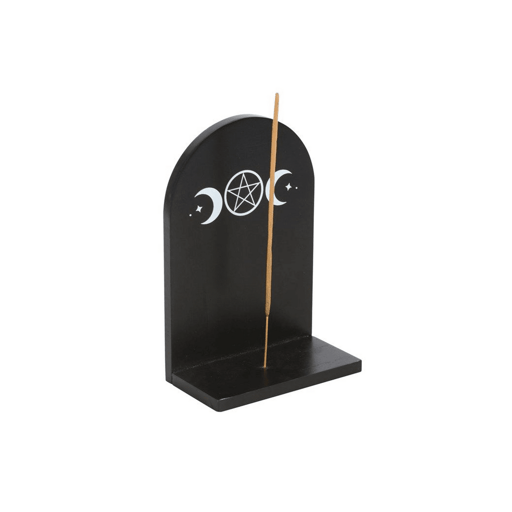 Black Triple Moon Incense Holder Shelf Incense Burners Secret Halo 