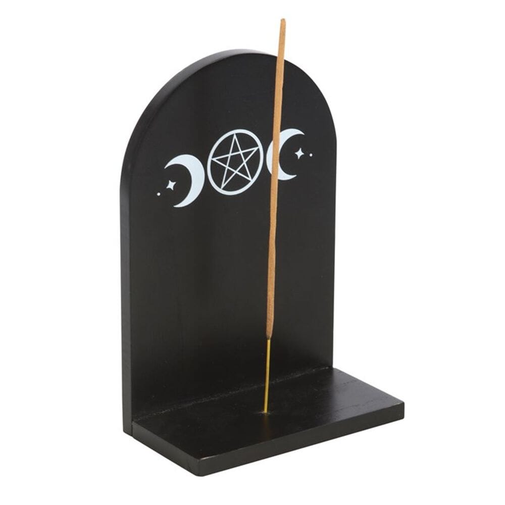 Black Triple Moon Incense Holder Shelf Incense Burners Secret Halo 