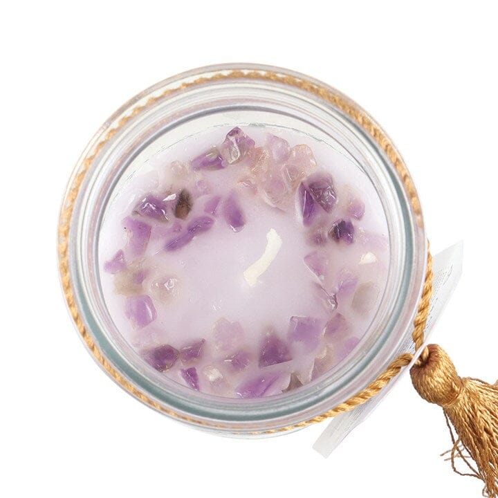 Blackberry Tube Candle with Amethyst Crystals Candles Secret Halo 