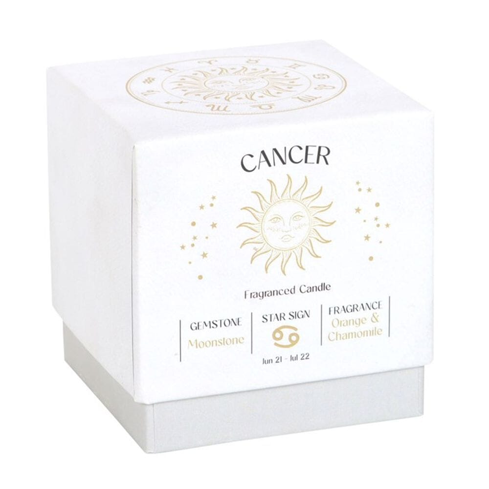 Cancer Orange & Chamomile Gemstone Zodiac Candle Candles Secret Halo 