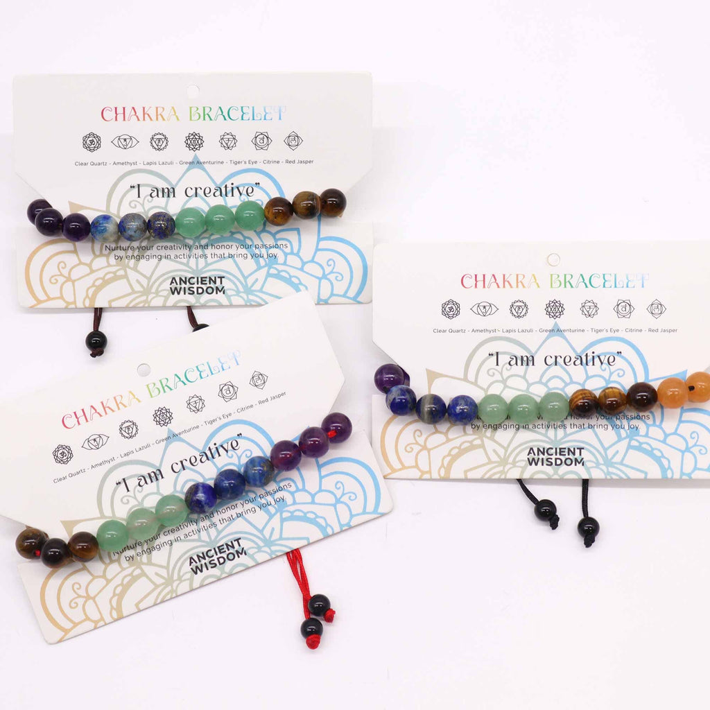 Chakra Friendship Bracelet - 21 Stones Fashion Bracelets Secret Halo Red 