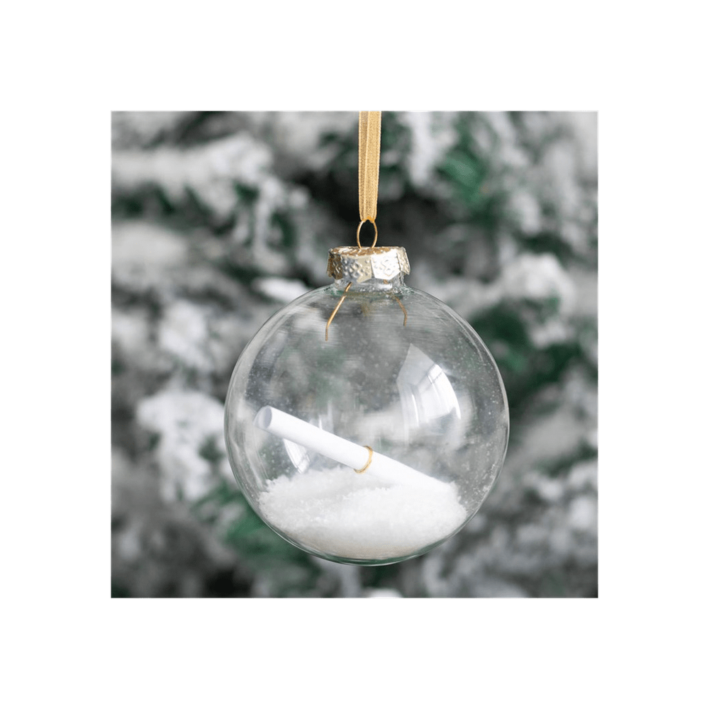 Christmas Wish Hanging Glass Bauble Christmas Tree Decorations Secret Halo 