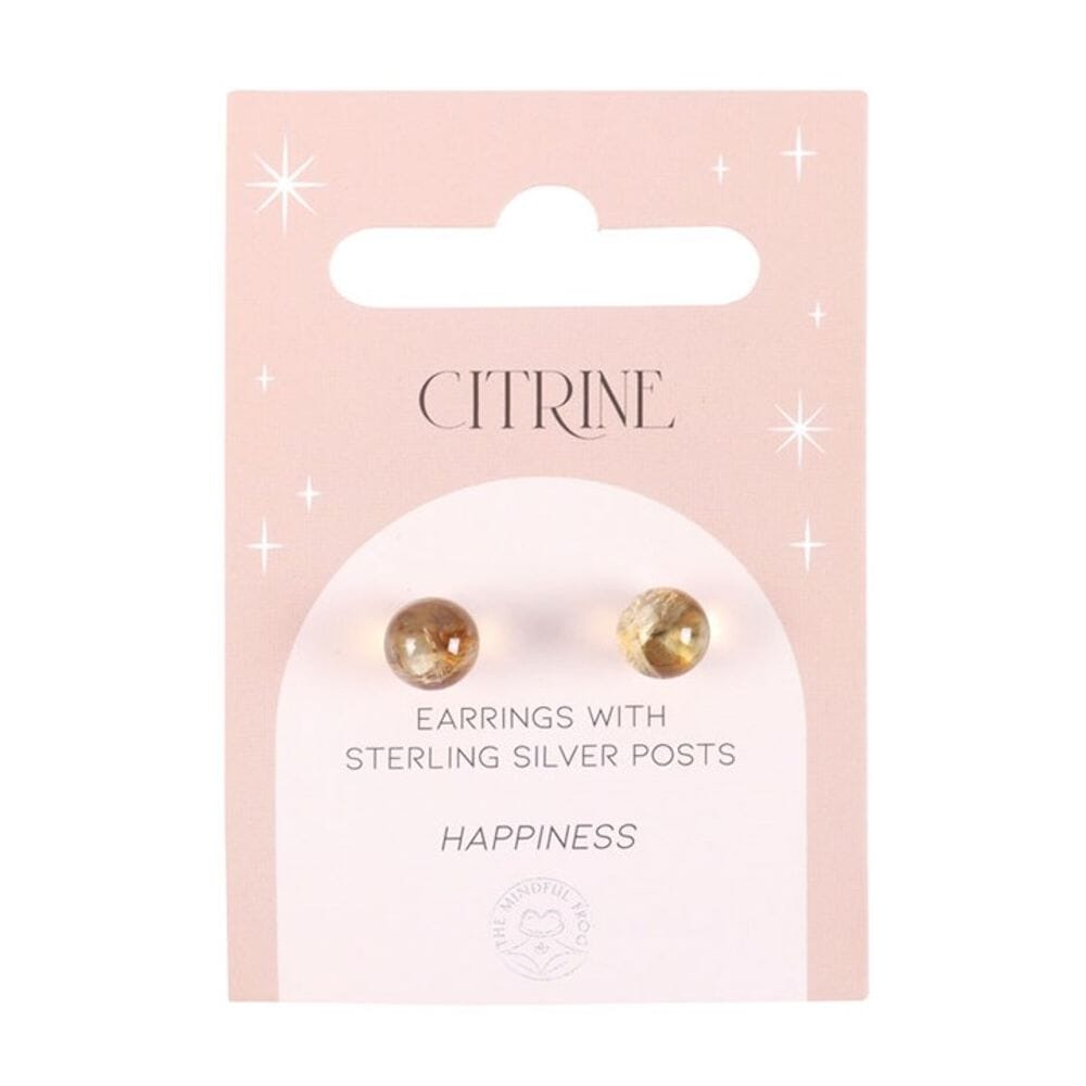 Citrine Semi Precious Crystal Earrings Earrings The Mindful Frog 