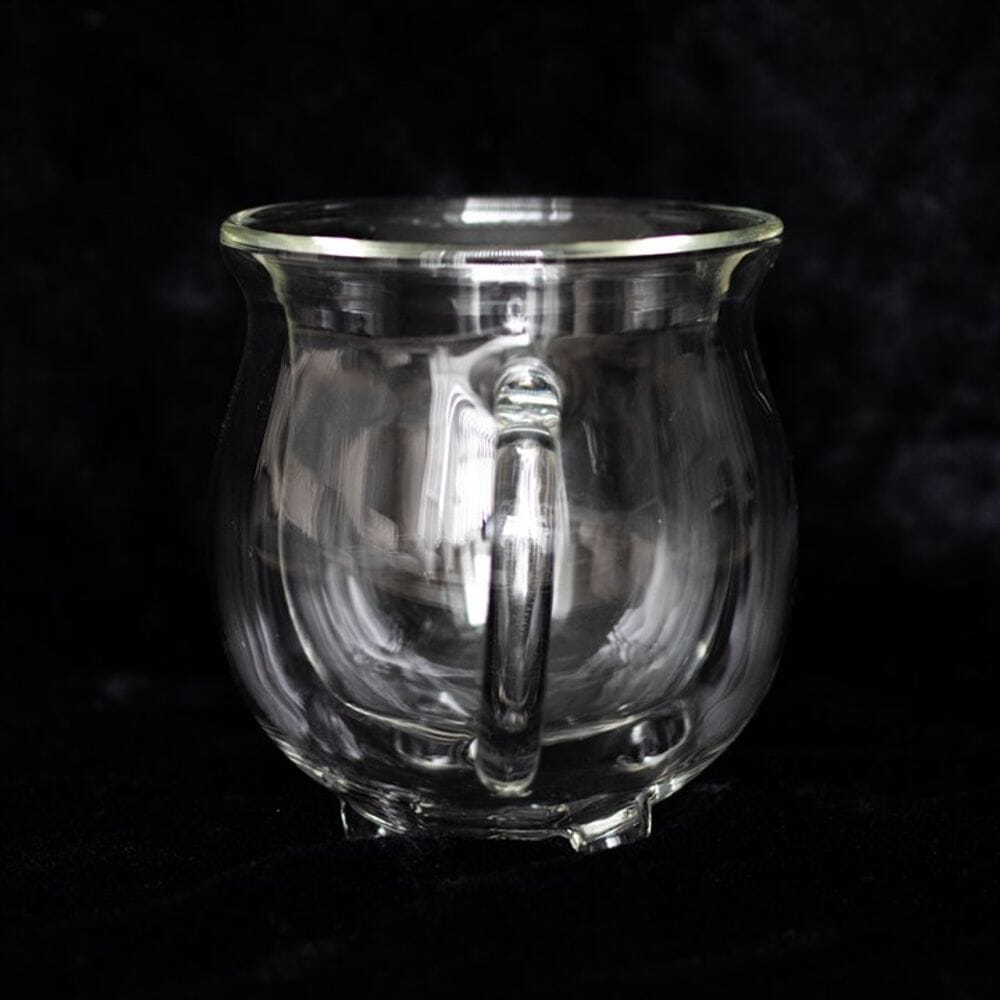 Clear Double Walled Glass Cauldron Mug Mugs Secret Halo 