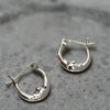 Crescent Moon Hanging Hoops Earrings Secret Halo 