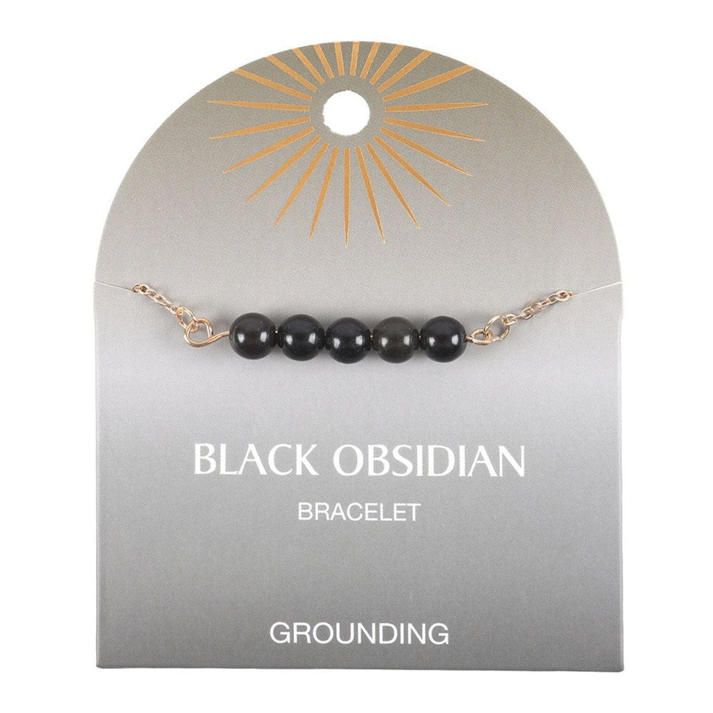 Crystal Chain Bracelet - Black Obsidian Fashion Bracelets Secret Halo 