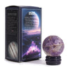 Crystal Planet on Goldstone Stand - Amethyst Crystals Secret Halo 