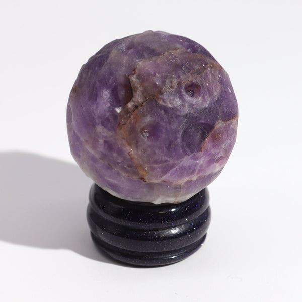 Crystal Planet on Goldstone Stand - Amethyst Crystals Secret Halo 