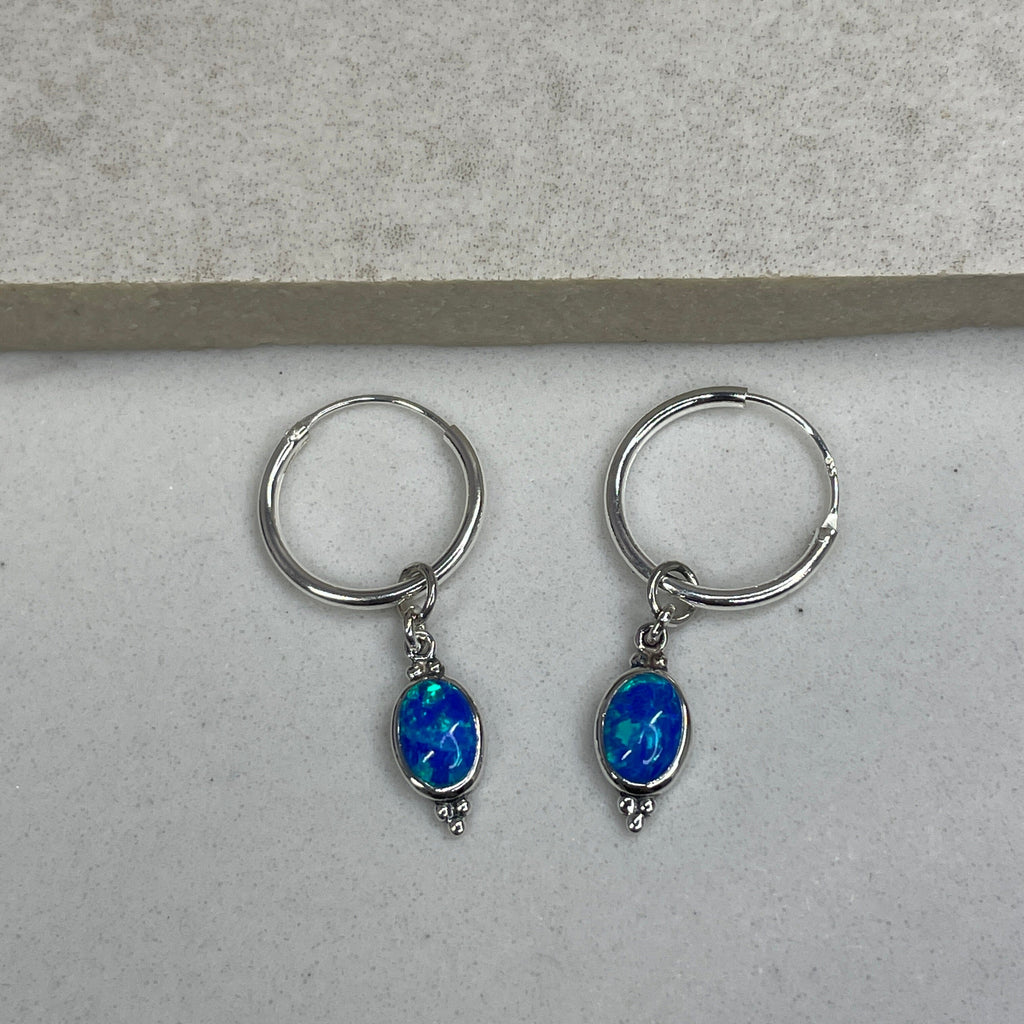 Dreamy Sleepers - Blue Opal Earrings Secret Halo 