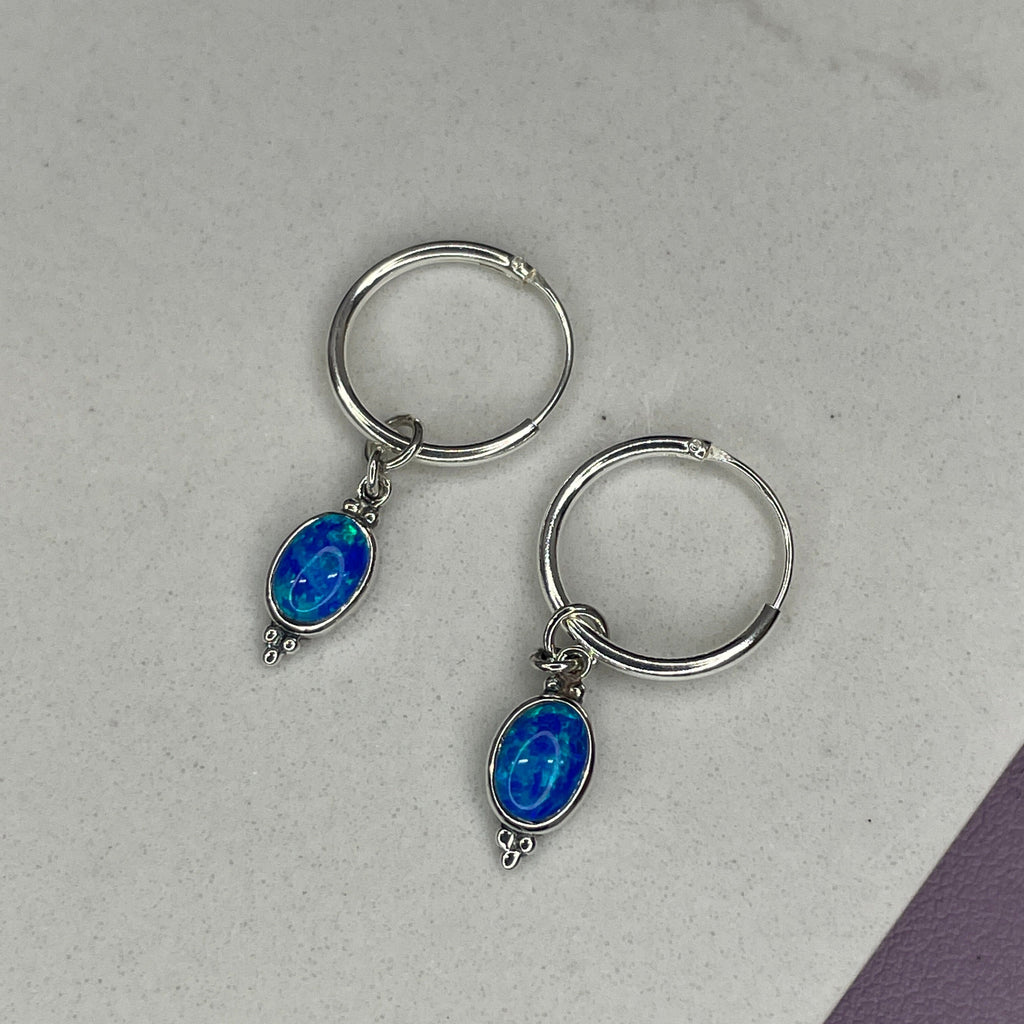 Dreamy Sleepers - Blue Opal Earrings Secret Halo 