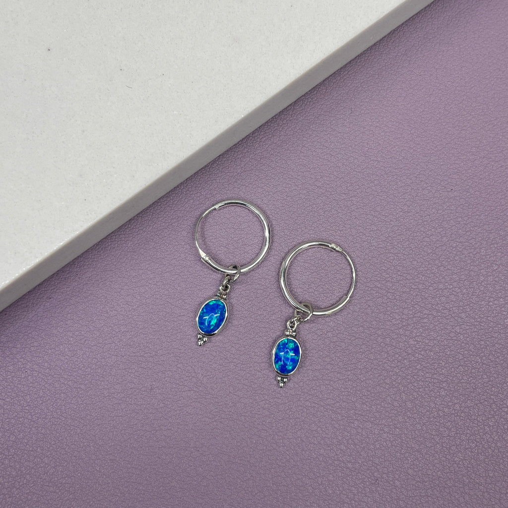 Dreamy Sleepers - Blue Opal Earrings Secret Halo 