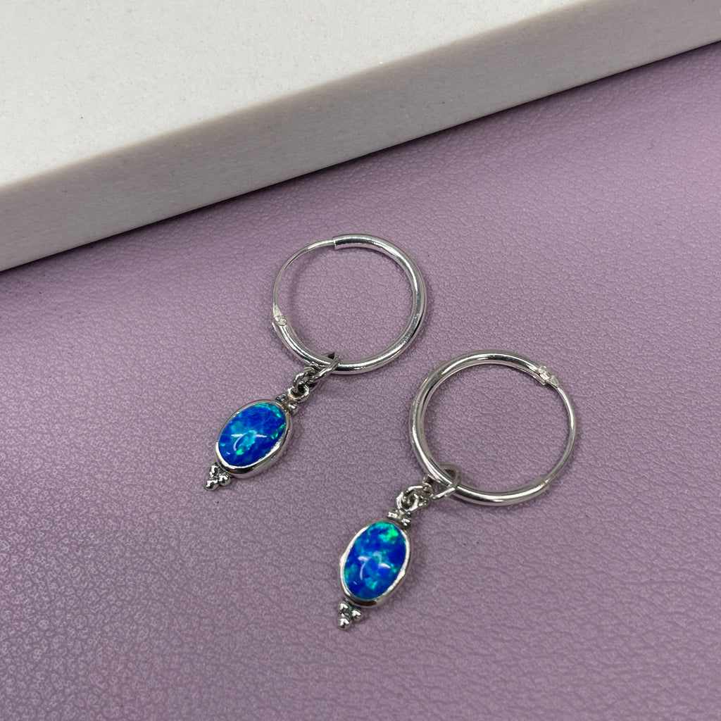 Dreamy Sleepers - Blue Opal Earrings Secret Halo 