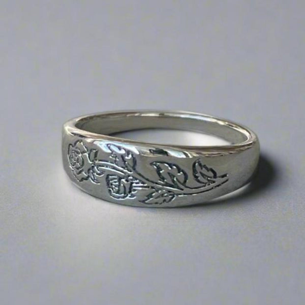 Etched Rose Ring Rings Secret Halo Medium 