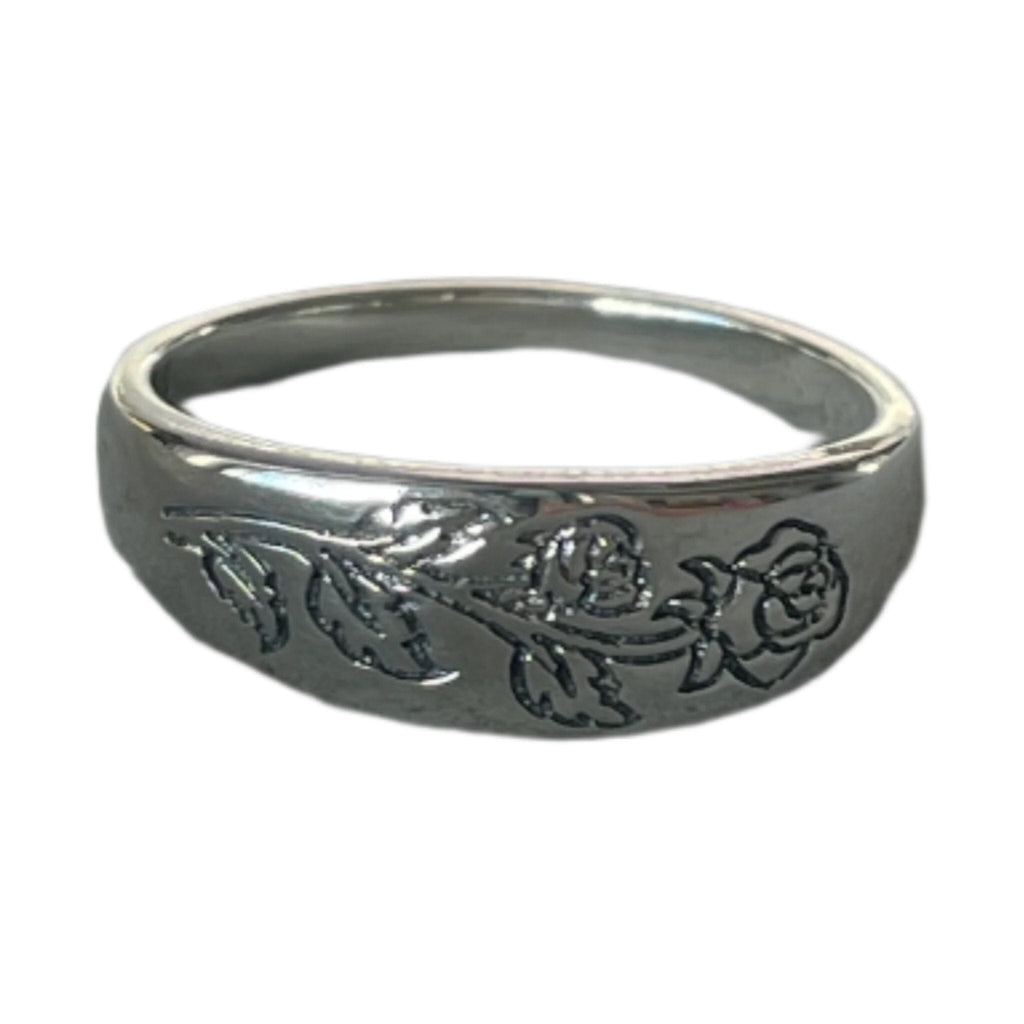 Etched Rose Ring Rings Secret Halo Small 