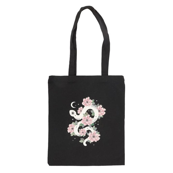 Floral Snake Polycotton Tote Bag Bags Secret Halo 