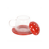 Glass Mushroom Mug and Saucer Mugs Secret Halo 