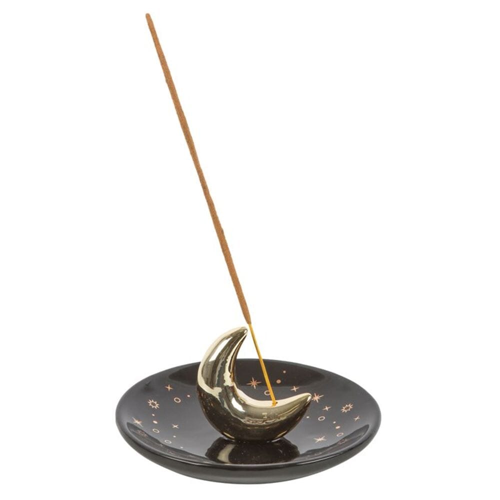 Gold Crescent Moon Incense Stick Holder Incense Burners Secret Halo 