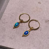 Gold Dreamy Sleepers - Blue Opal Earrings Secret Halo 